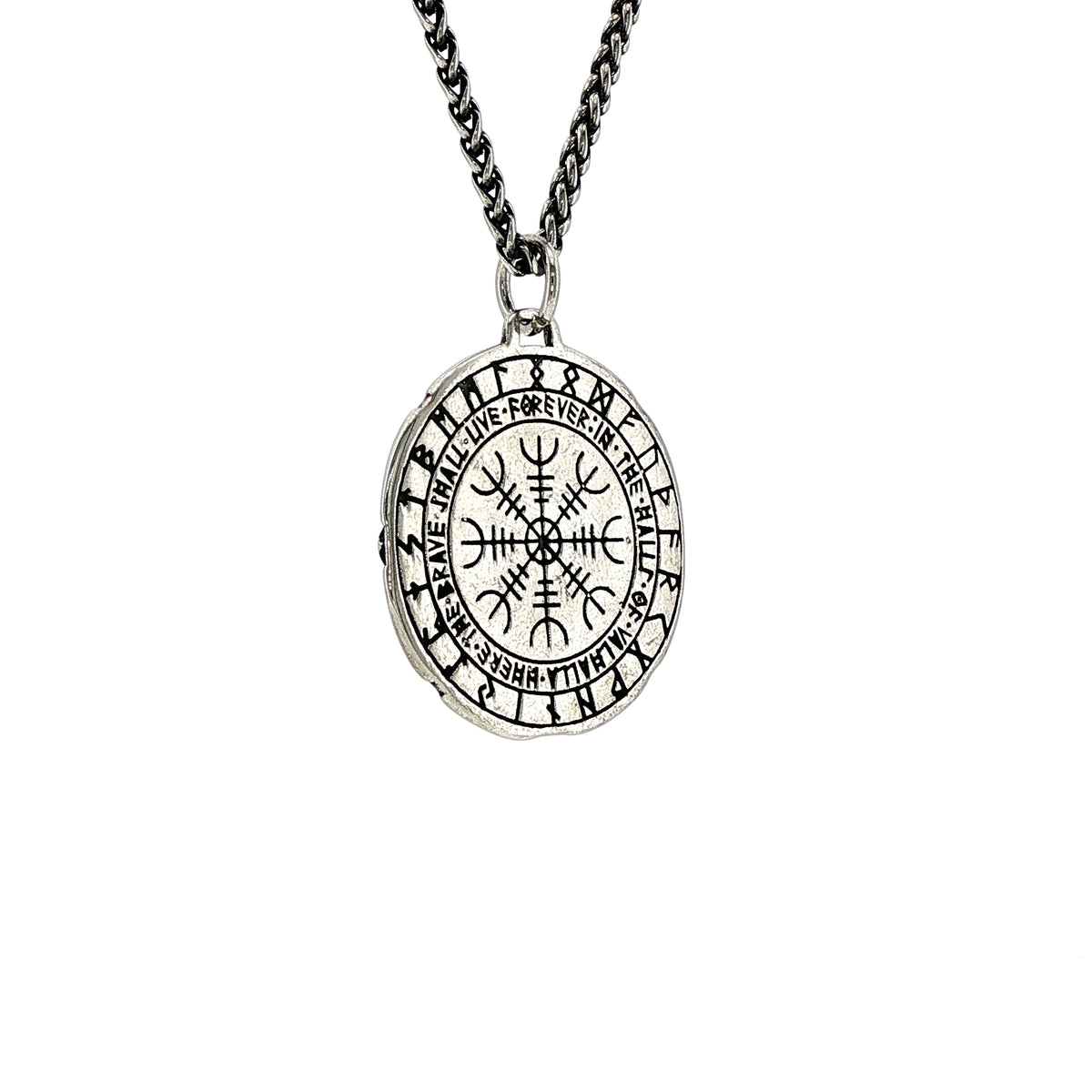 2 SIDED NORDIC SHIELD PENDANT & CHAIN