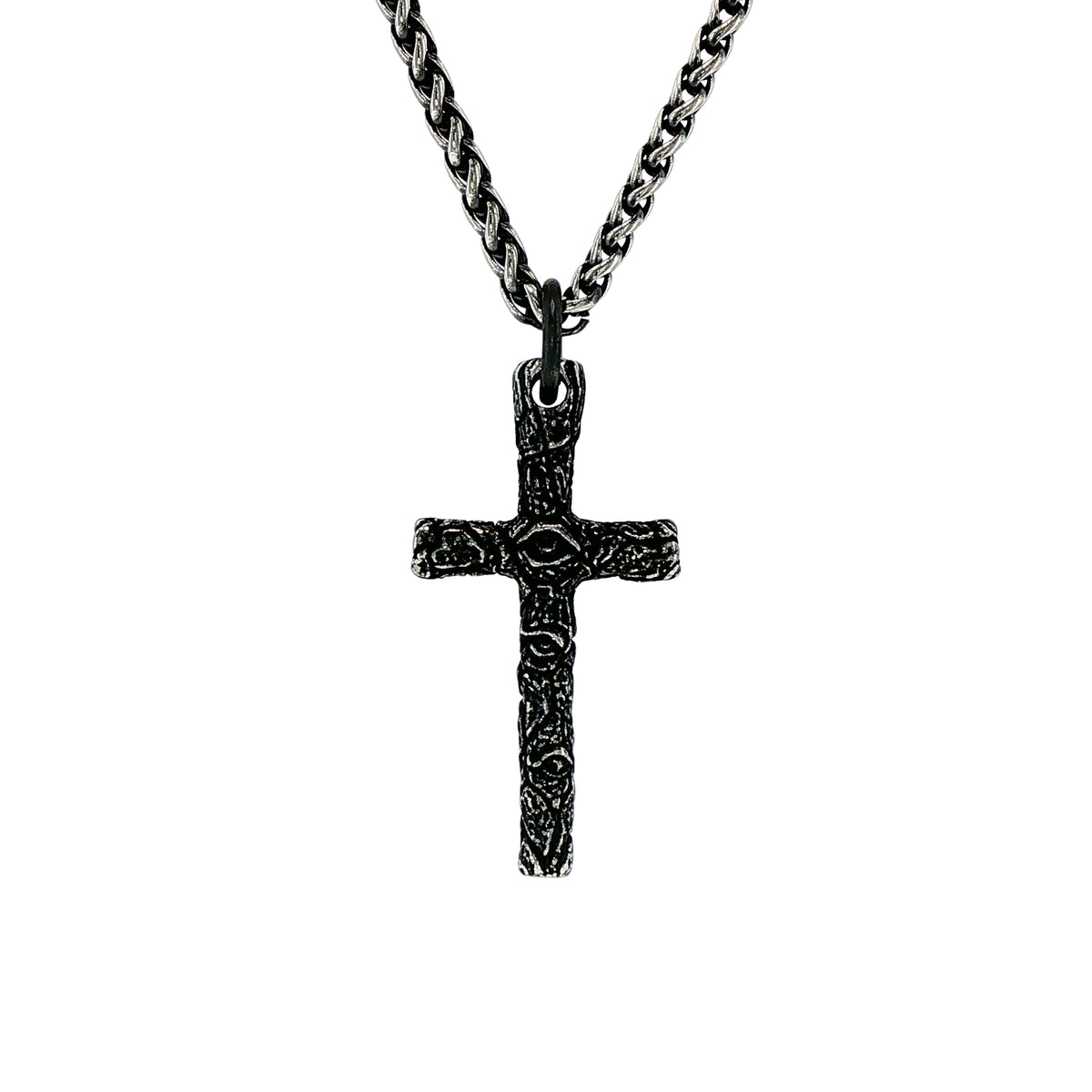 CROSS OF EYES PENDANT & CHAIN
