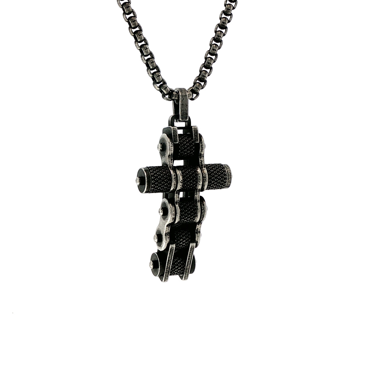 BIKER CROSS PENDANT & CHAIN