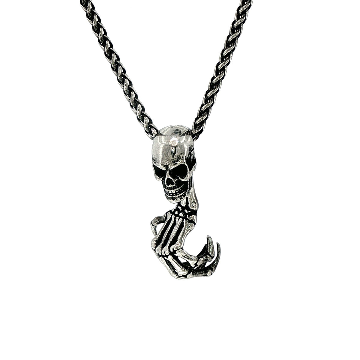 CRAWLING SKULL PENDANT & CHAIN